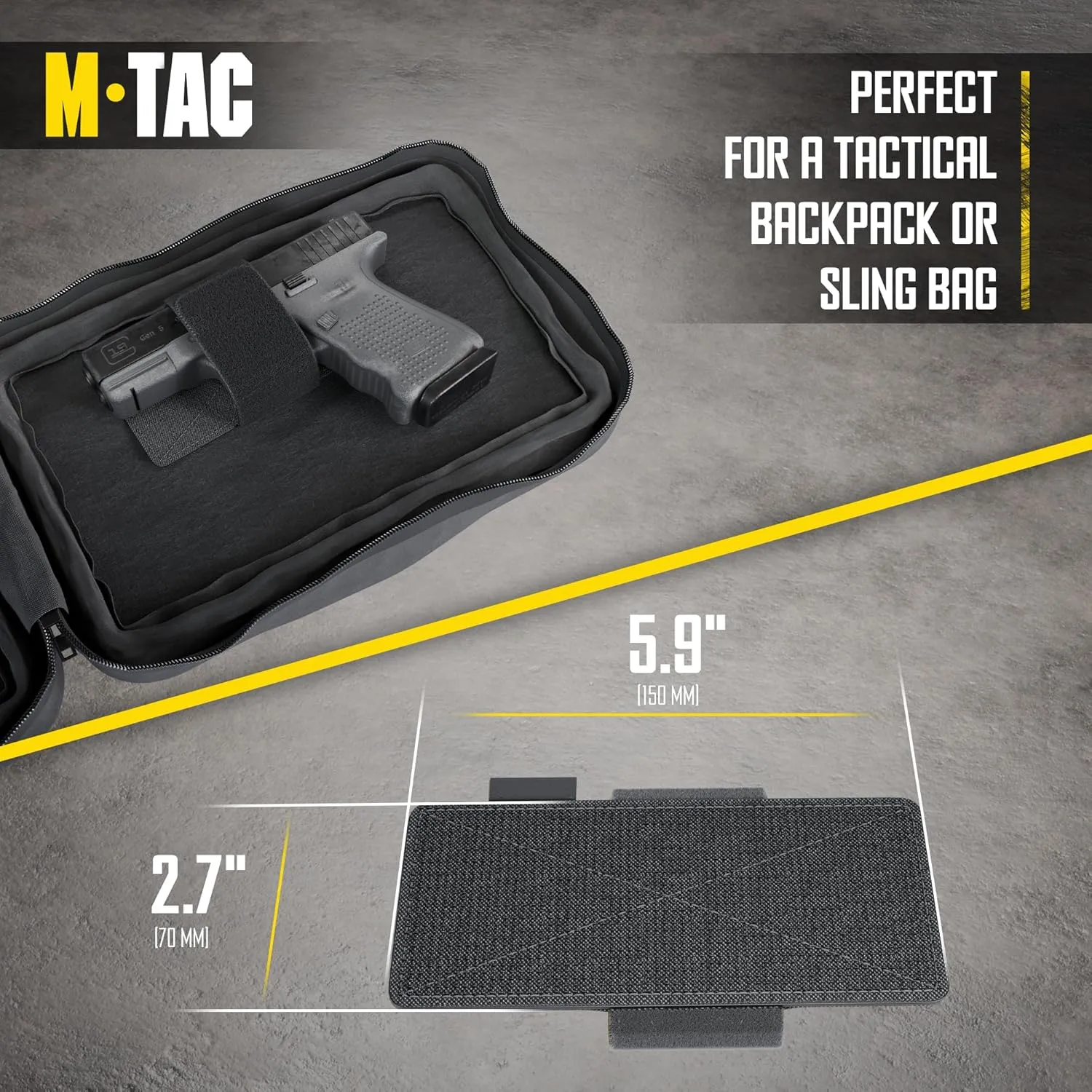 M-Tac Gun Holster for Concealed Carry - CCW Concealed Carry Holster for Men and Women - Cordura Pistol Holster for Fanny, Backpack, Vest