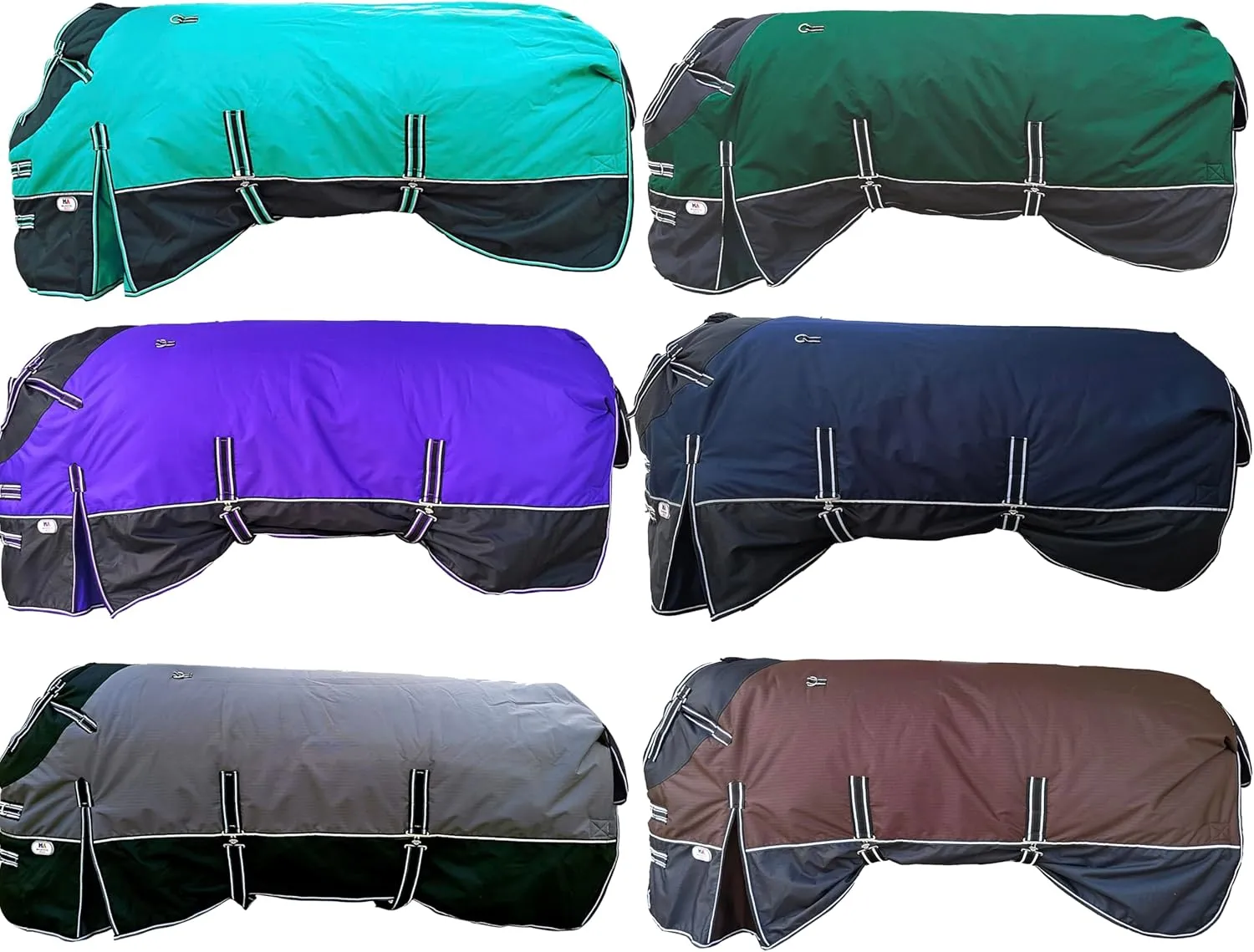 Majestic Ally 600 D Ripstop Nylon Horse Turnout Blanket, Waterproof, Heavyweight, Rain and Weather Resistant, 250 GSM (Brown Black, 74 - Inch)