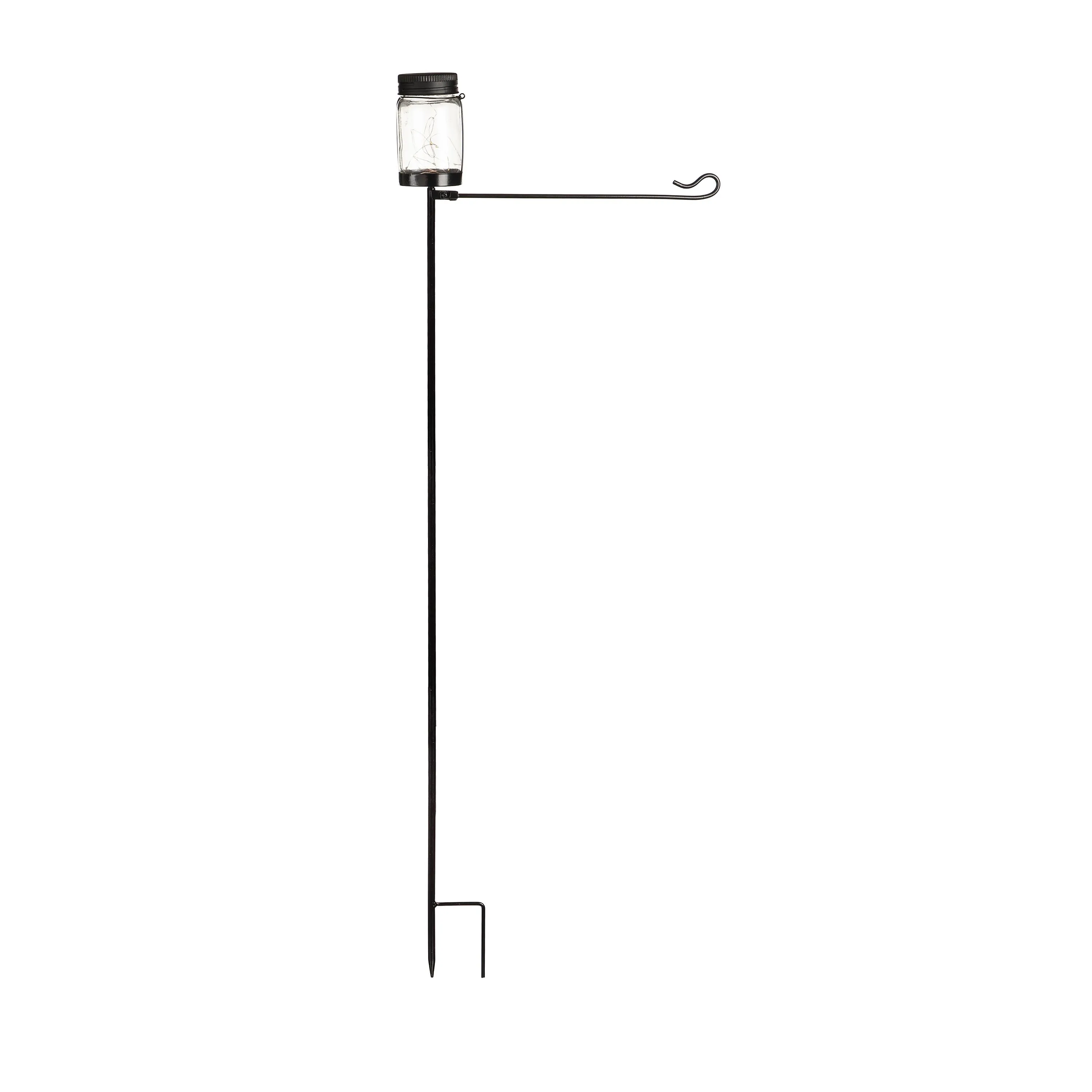 Mason Jar Solar Garden Flag Stand, KD