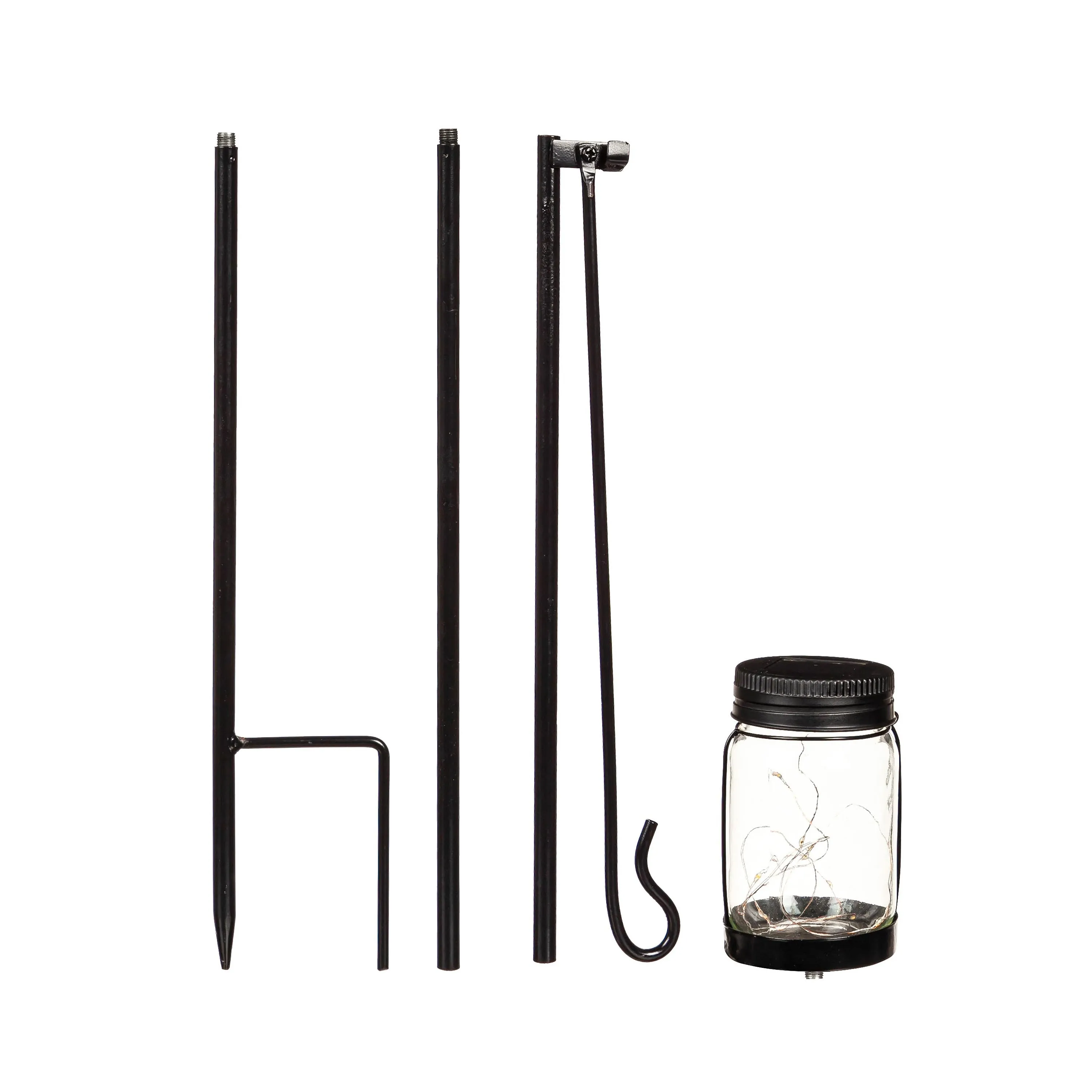 Mason Jar Solar Garden Flag Stand, KD