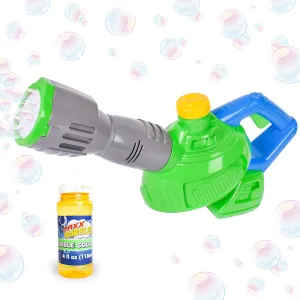 Maxx Bubbles Toy Bubble Leaf Blower with Non Toxic Refill Solution, Sturdy Plastic, Bubble Toys for Boys and Girls, Outdoor Summer Fun for Kids and Toddlers, 3 