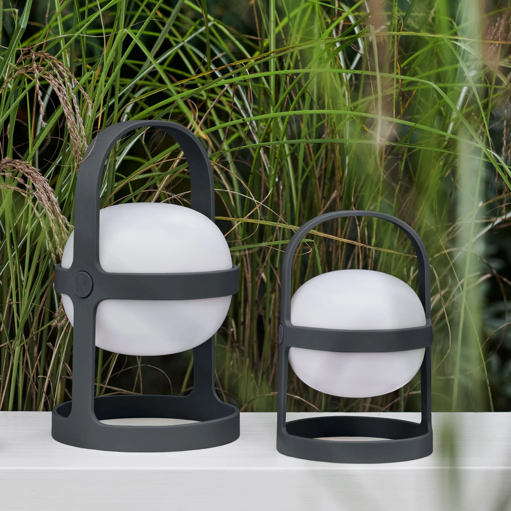 Medium Soft Spot Solar Lantern: Slate