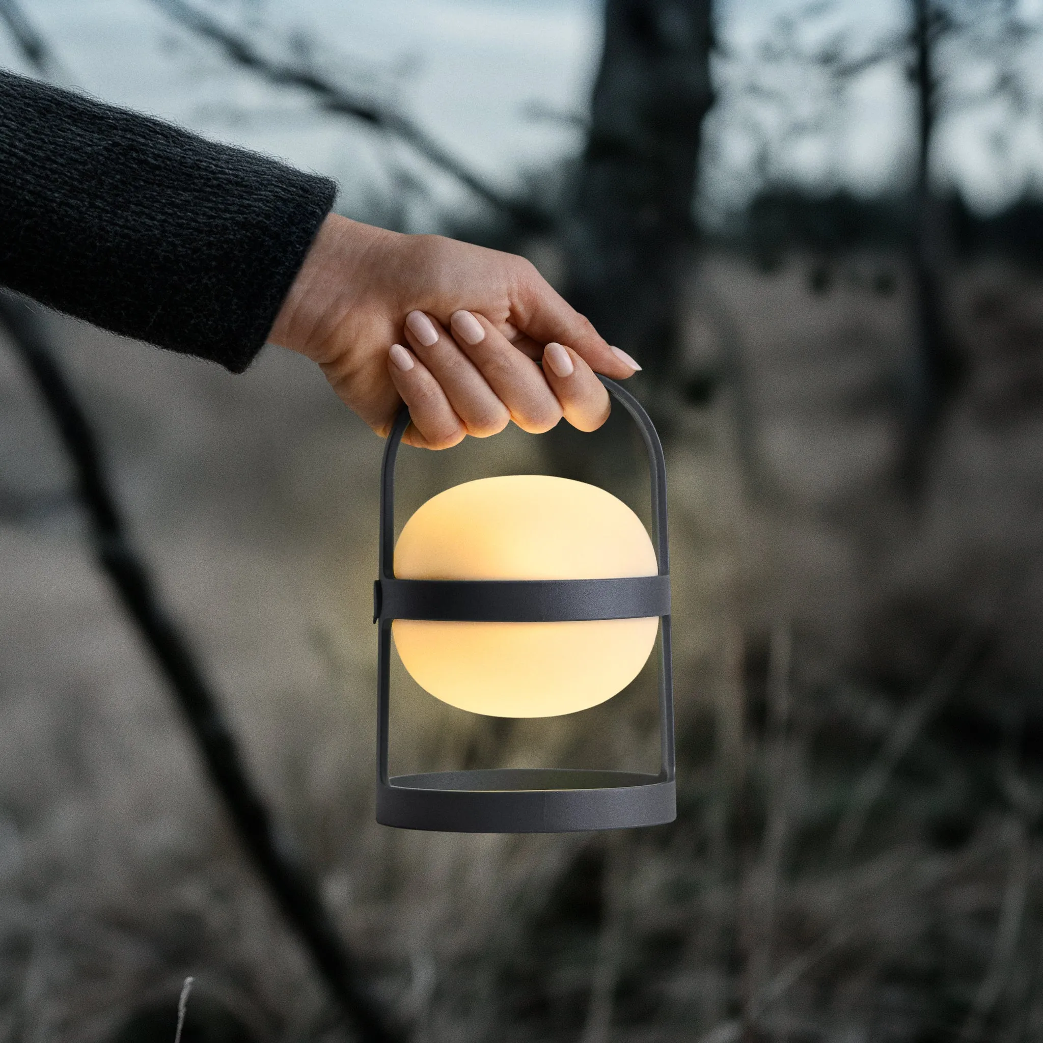 Medium Soft Spot Solar Lantern: Slate