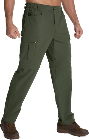 Mens Hiking Pants Convertible Lightweight Quick Dry Zip Off Waterproof Outdoor Travel Fishing Hunting Pants