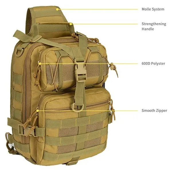 Men's Tactical Military Sling Shoulder Range Backpack