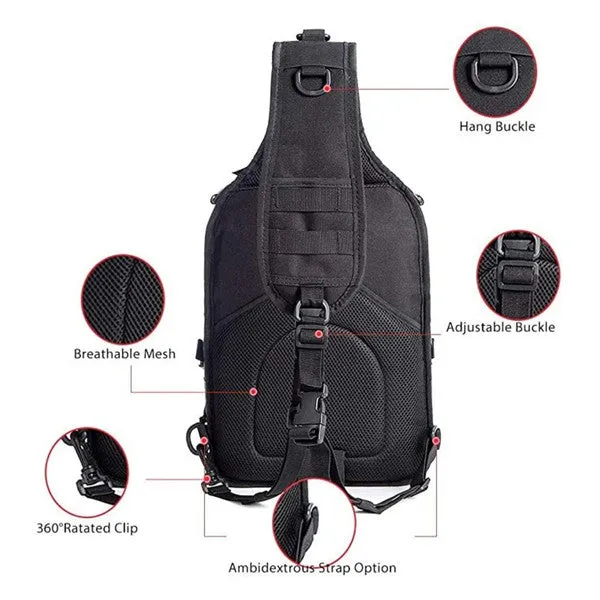 Men's Tactical Military Sling Shoulder Range Backpack
