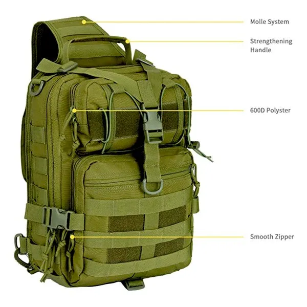 Men's Tactical Military Sling Shoulder Range Backpack