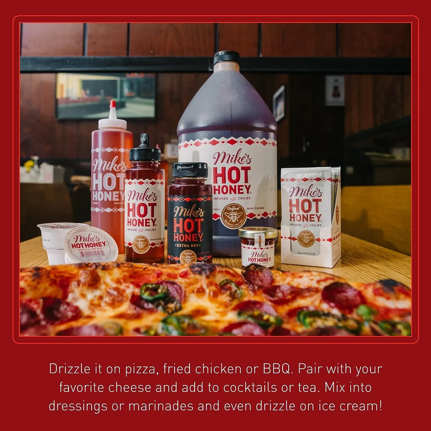 Mike's Hot Honey, Extra Hot, America's #1 Brand of Hot Honey, Spicy Honey Infused with Chili Peppers, Gluten-Free, Paleo-Friendly, Sweet Heat, Perfect for Hot Sauce Lovers (10oz Bottle, 1 Pack)