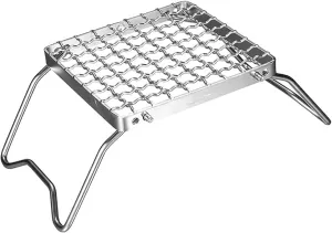 Mini Folding Grill Rack with Adjustable Gear Camping Hiking Fishing Barbecue Garden Kitchen Camping Stove Equipment