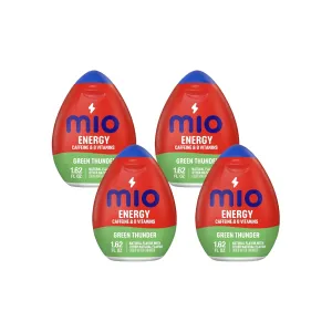 Mio Energy Liquid Water Enhancer, Green Thunder, 1.62 OZ (Pack of 4)