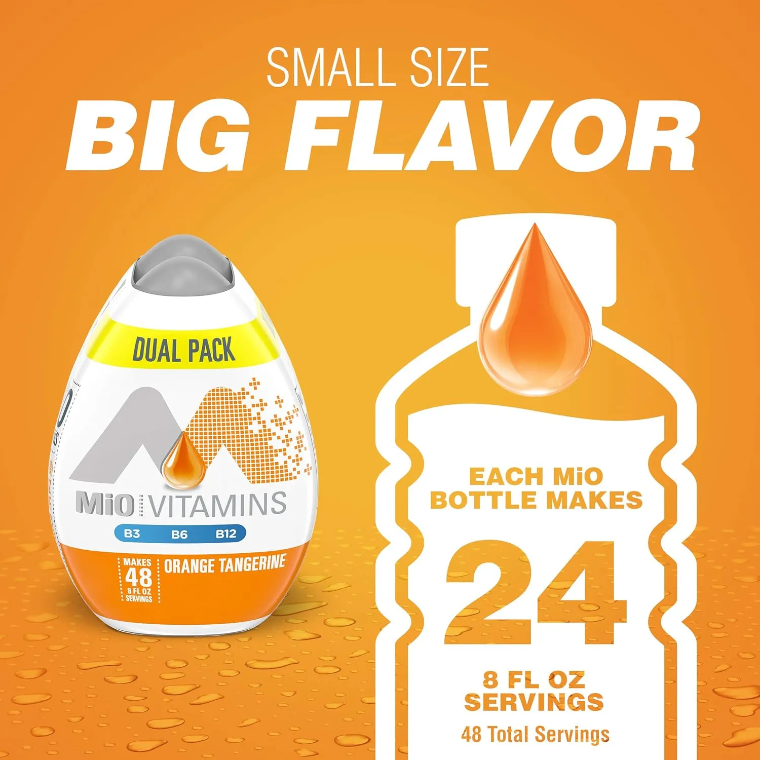 MiO Vitamins Orange Tangerine Naturally Flavored Liquid Water Enhancer 12 Count 1.62 fl oz