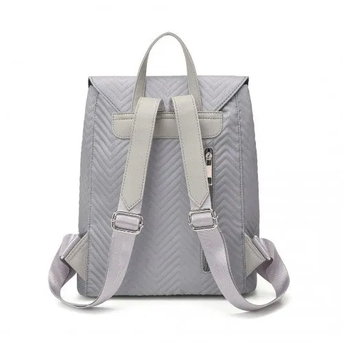 Miss Lulu Lightweight And Elegant Daily Backpack - Grey