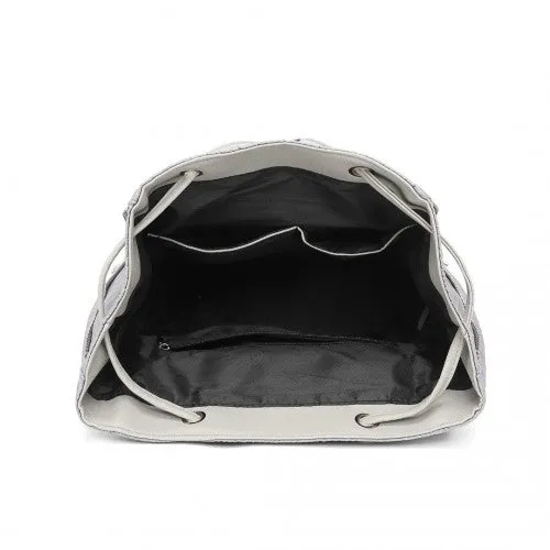 Miss Lulu Lightweight And Elegant Daily Backpack - Grey