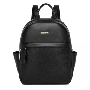 Miss Lulu Stylish PU Leather Backpack with Anti-Theft Back Zipper for Work, Travel & Daily Use