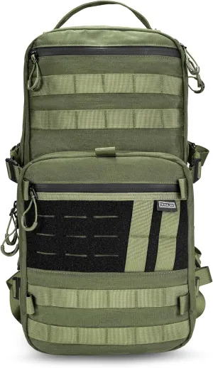 ModCase B2 Ultimate EDC Tactical Backpack,14L High-Capacity, Anti-Shock Laptop Compartment, Waterproof, Molle System, for Hiking, Camping, Commuting, Backpacking Daypack Rucksack, Green