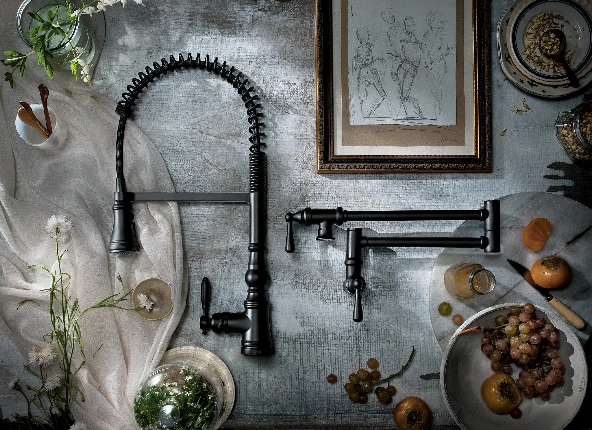 MOEN® Traditional Pot Filler Matte Black