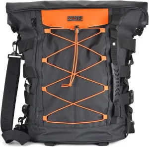 Motorcycle Sissy Bar Bag 40L Expandable Travel Luggage Tail Bag Motorcycle Backpack Duffle Bag with Sissy Bar Straps (Balck)