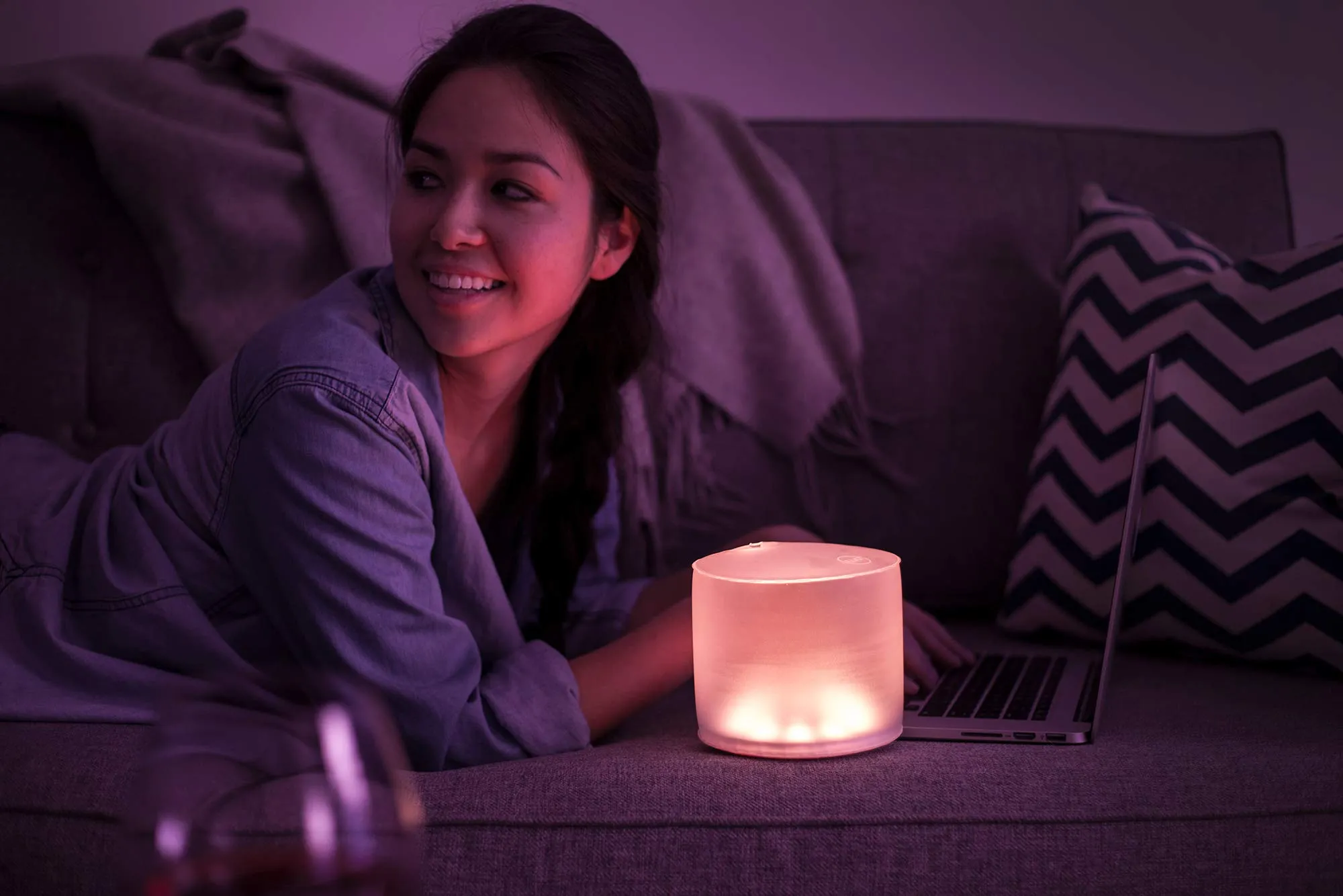 MPOWERD Luci Color Essence Solar Inflatable Lantern with 8 Pastel Color Options