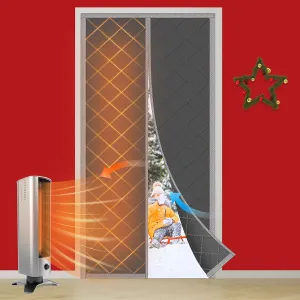 NABOWAN Magnetic Thermal Insulated Door Curtain for Winter - Fits Door Size 36" x 82", Keeps The Heat Inside The Area, Thicken Oxford Fabric & Multi-Layer Cotton, Screen Door Insulation Blanket Cover