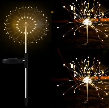 New Ground Plug Solar Fireworks Light LED Light