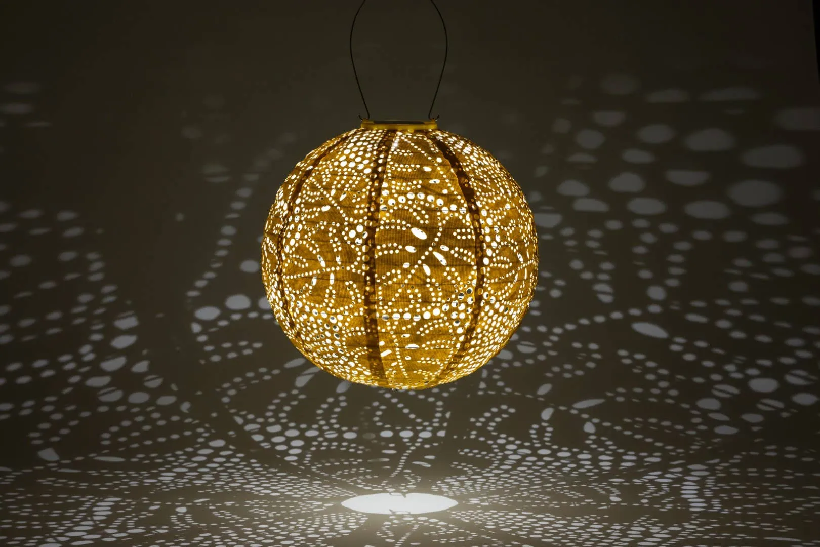 *NEW* Stella Monstera 12" Globe Solar Lantern - Marigold
