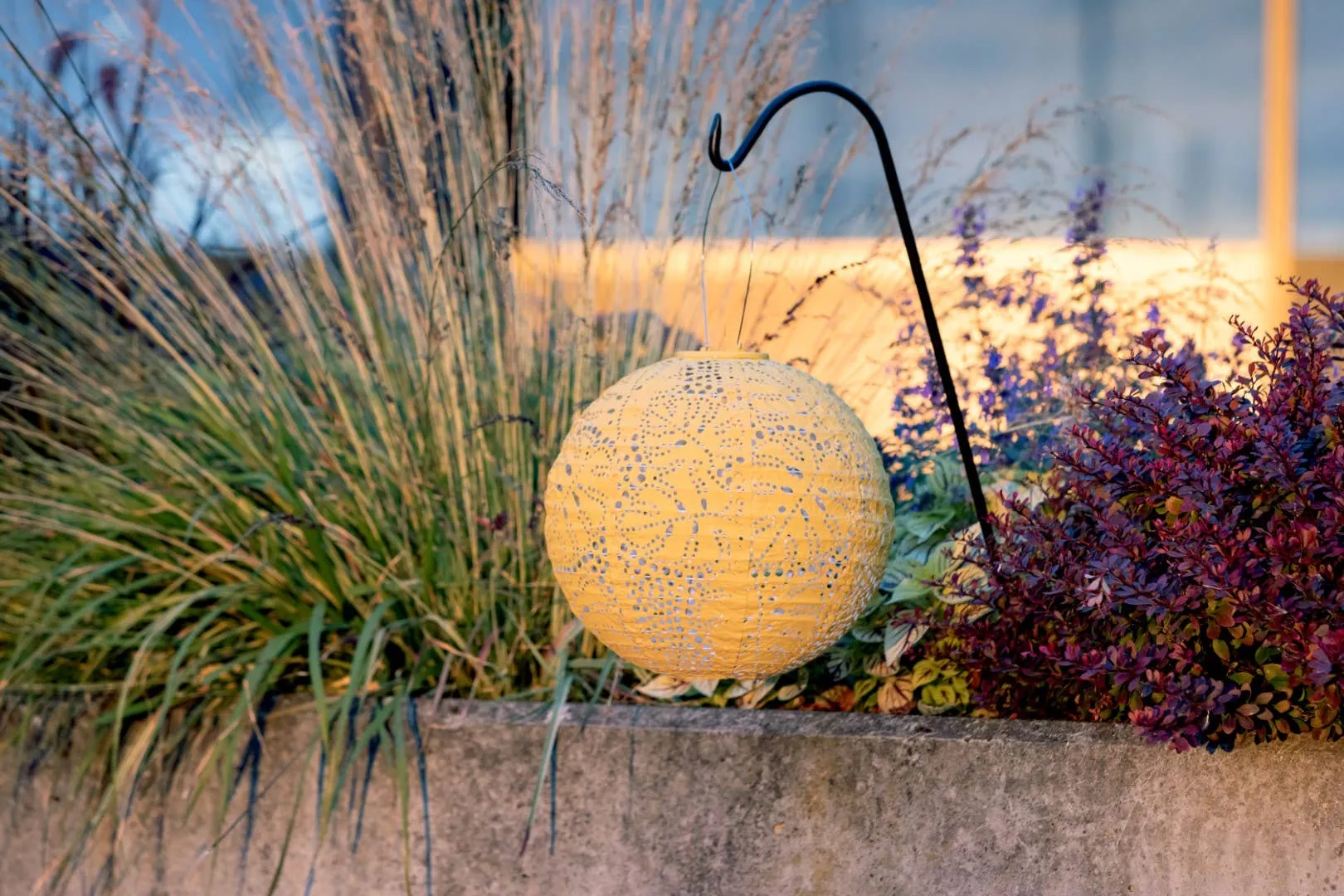 *NEW* Stella Monstera 12" Globe Solar Lantern - Marigold