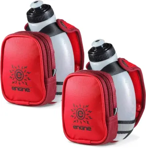 NGN Sport - Running Water Bottle Handheld | Hydration Bottle & Pack with Zippered Pocket - 10 oz