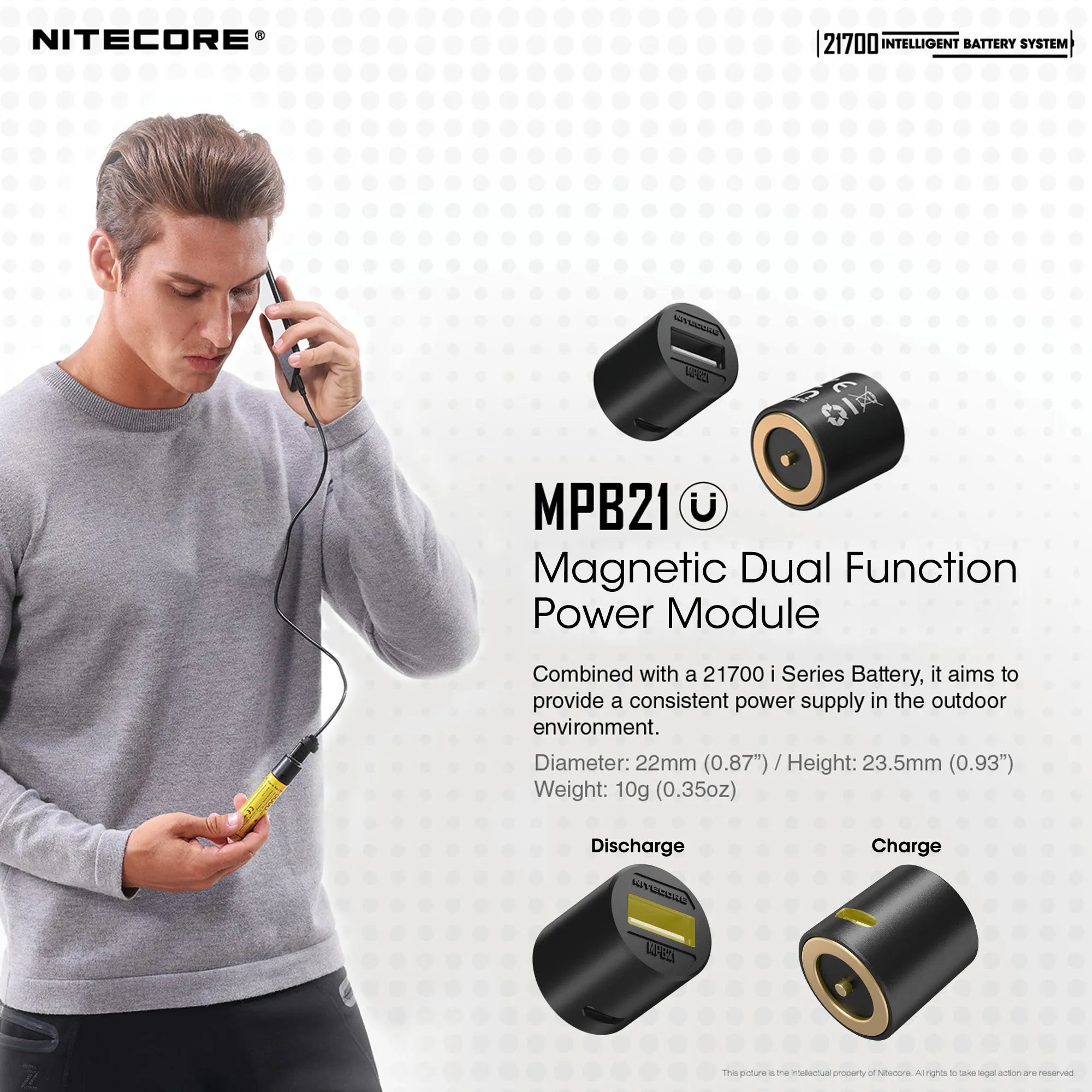 Nitecore Intelligent 21700 Battery System with Lantern and Charger