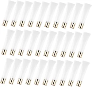 NOLITOY 50pcs Empty Lipstick Tube Squeeze Lip Gloss Tube Lip Glosses Lip Gloss Tubes Empty Tube Empty Creamy Clear Lip Tint Lip Glowy Balm Empty Gloss Tubes Lip Plumper Golden Plastic