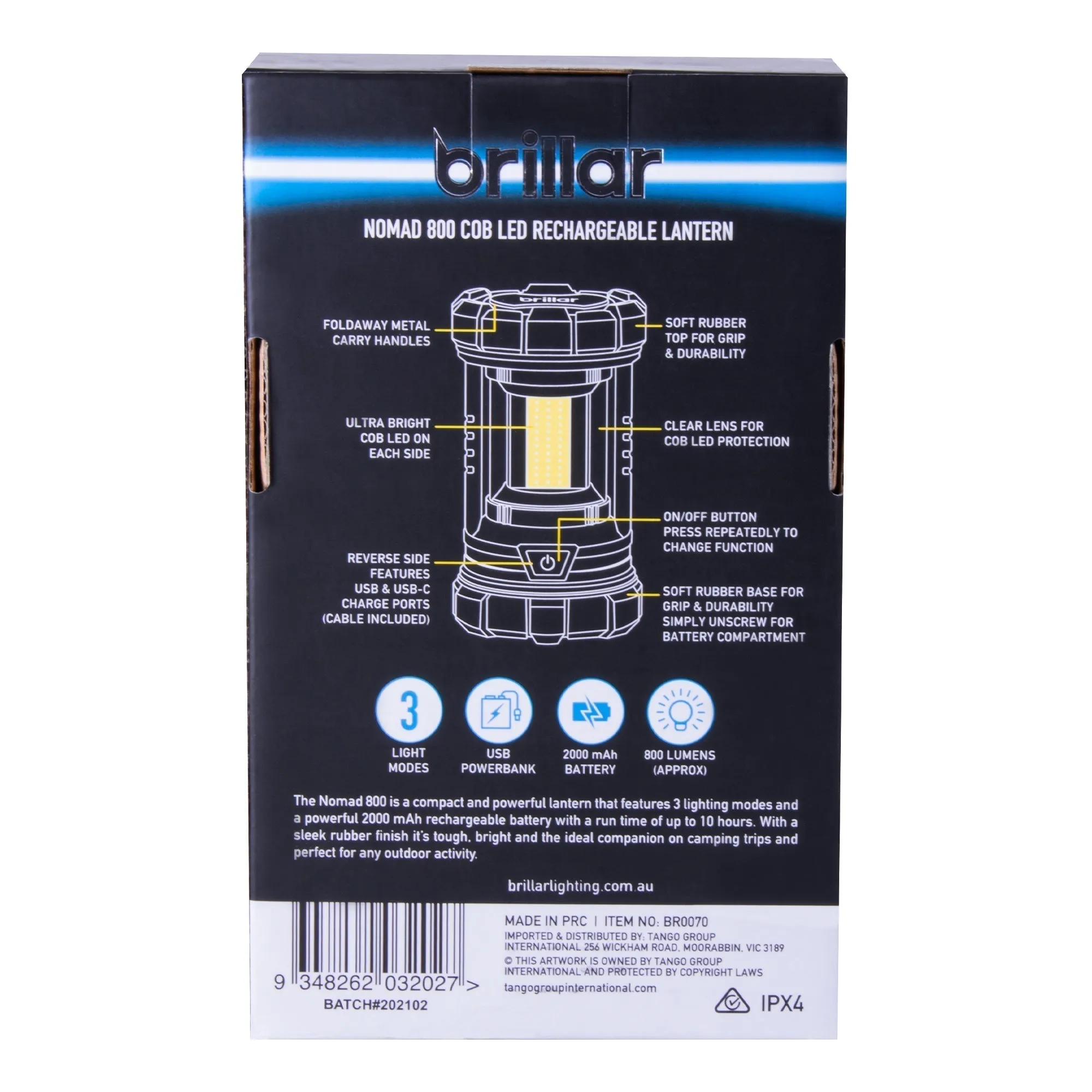 Nomad 800 COB LED Rechargeable Lantern