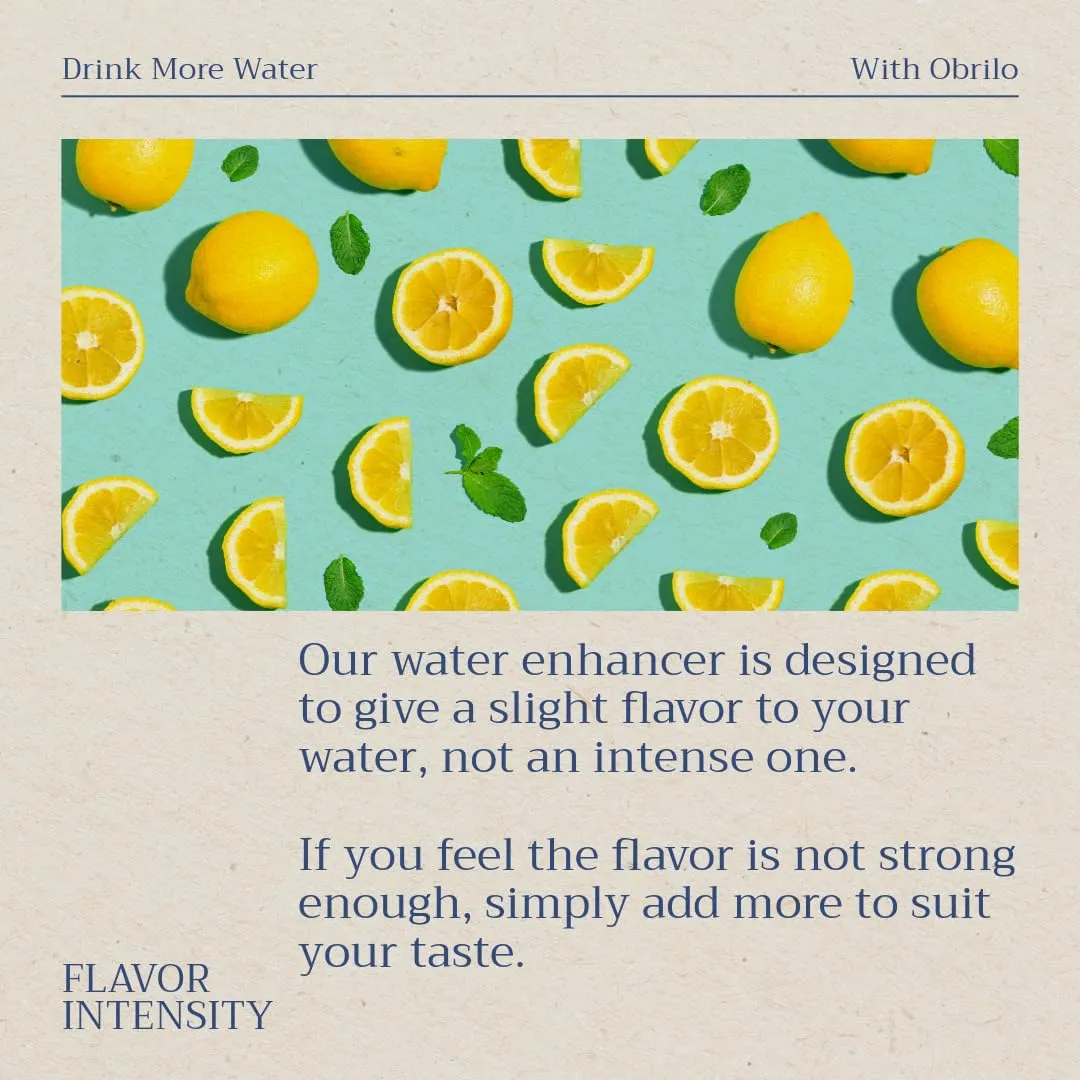 Obrilo Water Enhancer Liquid Flavoring Drops - ZERO Sugar/Calorie, Dye Free, Naturally Flavored Drink Syrup, 2.0 fl oz x 10 Bottles for Kids & Adults (Variety 10 Pack)
