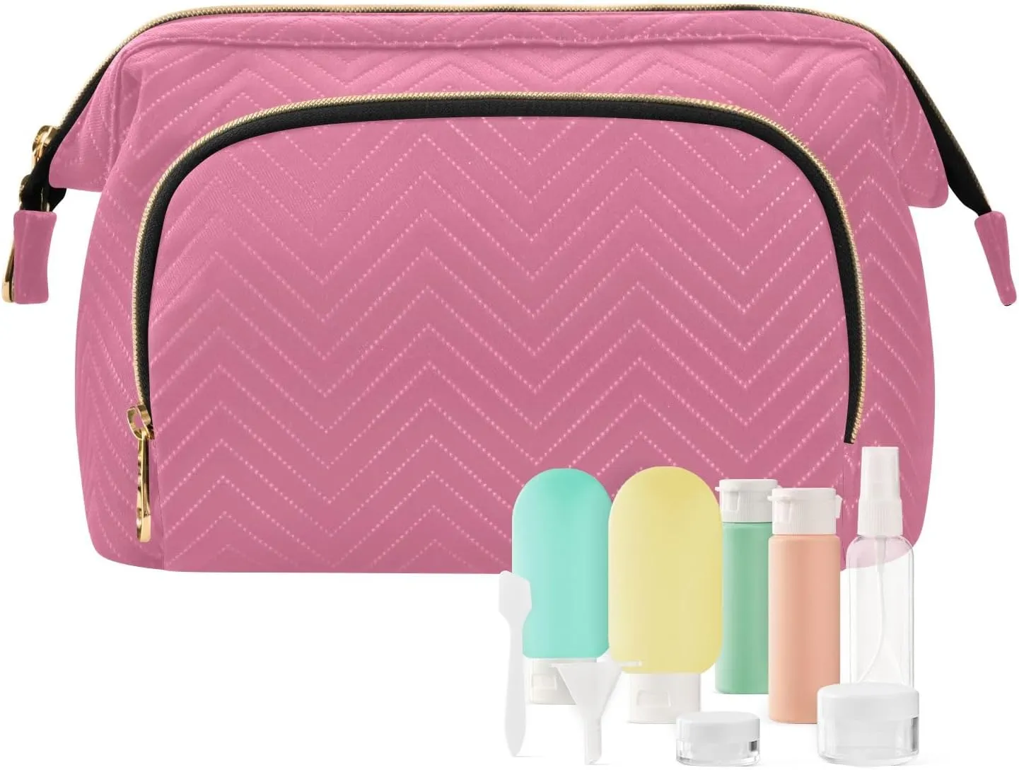 ODAWA Pale Violet Red Cosmetic Bag Travel Cosmetic Organizer Toiletry Bag Makeup Bag Travel Cosmetic Bag Toiletry Bag Organizer Pouch
