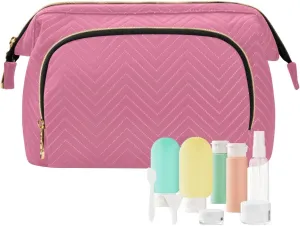 ODAWA Pale Violet Red Cosmetic Bag Travel Cosmetic Organizer Toiletry Bag Makeup Bag Travel Cosmetic Bag Toiletry Bag Organizer Pouch