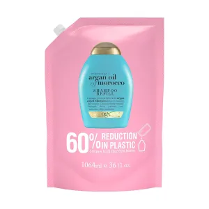 OGX Renewing   Argan Oil of Morocco Shampoo Refill Pouch for Strong Healthy-Looking Hair, 36 Fl Oz