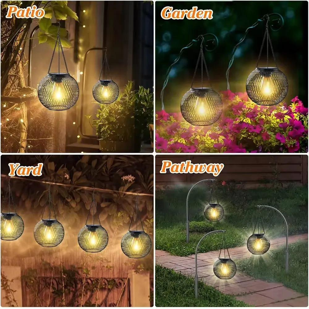 Ortiny Solar Hanging Lantern - Upgraded Outdoor Lights