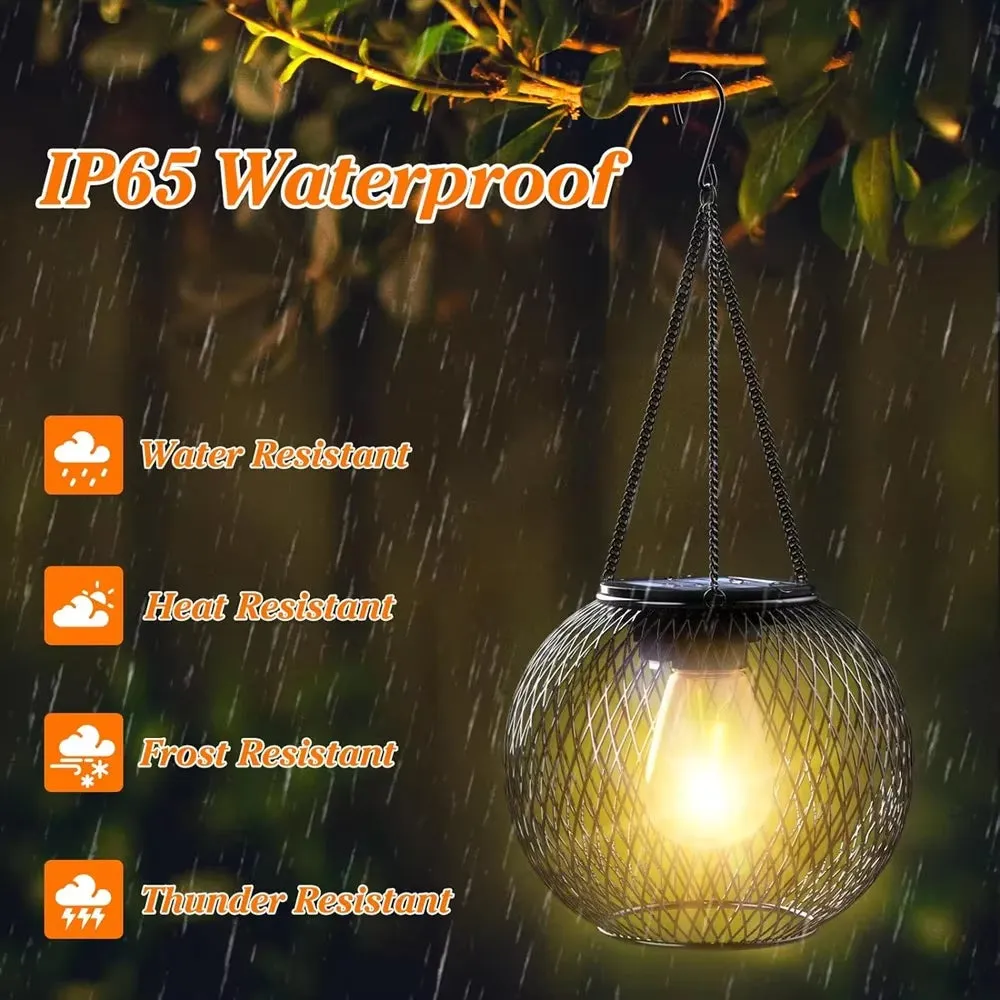 Ortiny Solar Hanging Lantern - Upgraded Outdoor Lights
