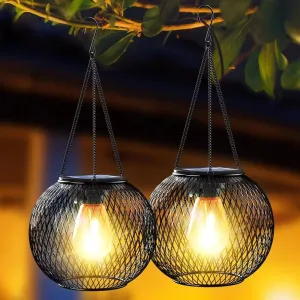 Ortiny Solar Hanging Lantern - Upgraded Outdoor Lights