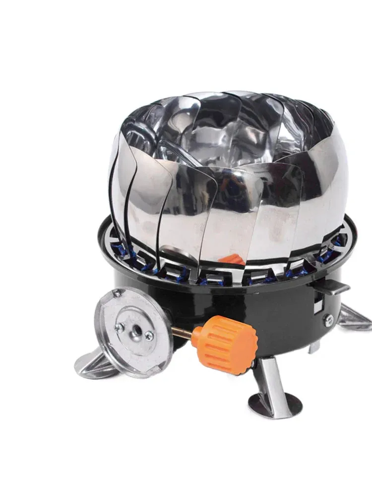 Outdoor Mini Square Stove Portable Folding Gas Stove Card Camping Cooking Utensil Ultra-Light Travel Cookware Hiking Equipment