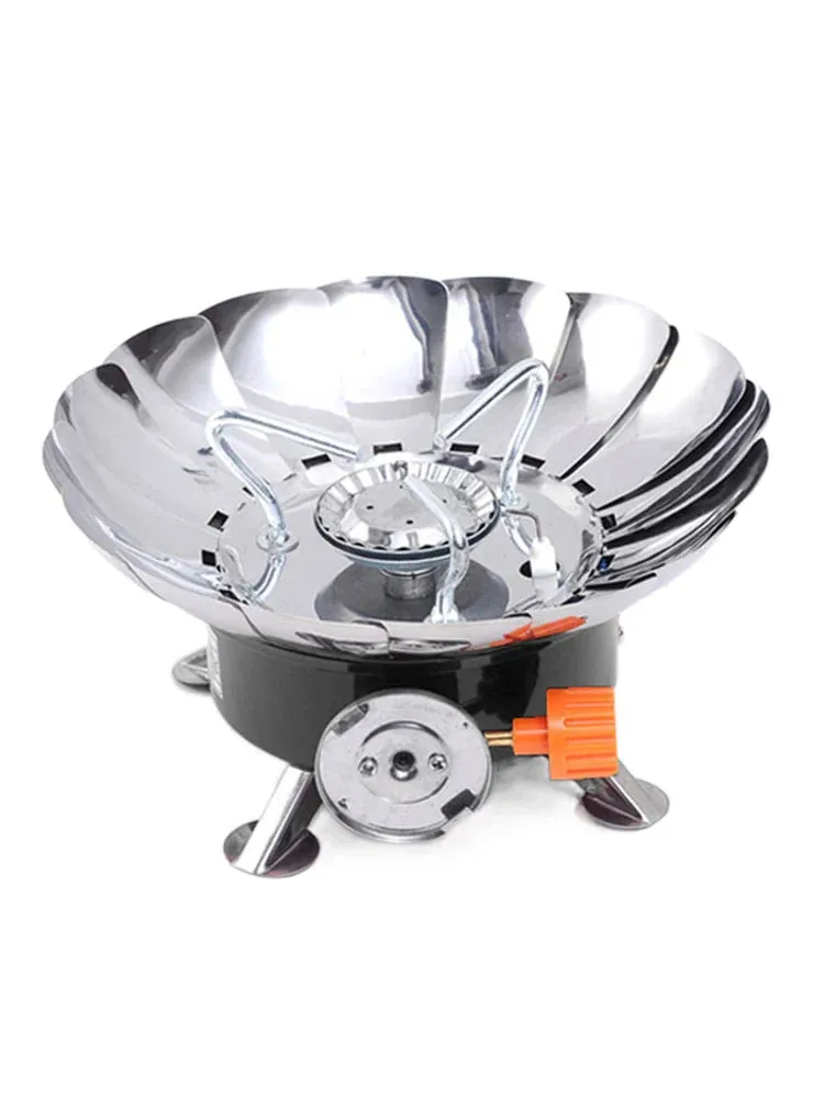 Outdoor Mini Square Stove Portable Folding Gas Stove Card Camping Cooking Utensil Ultra-Light Travel Cookware Hiking Equipment