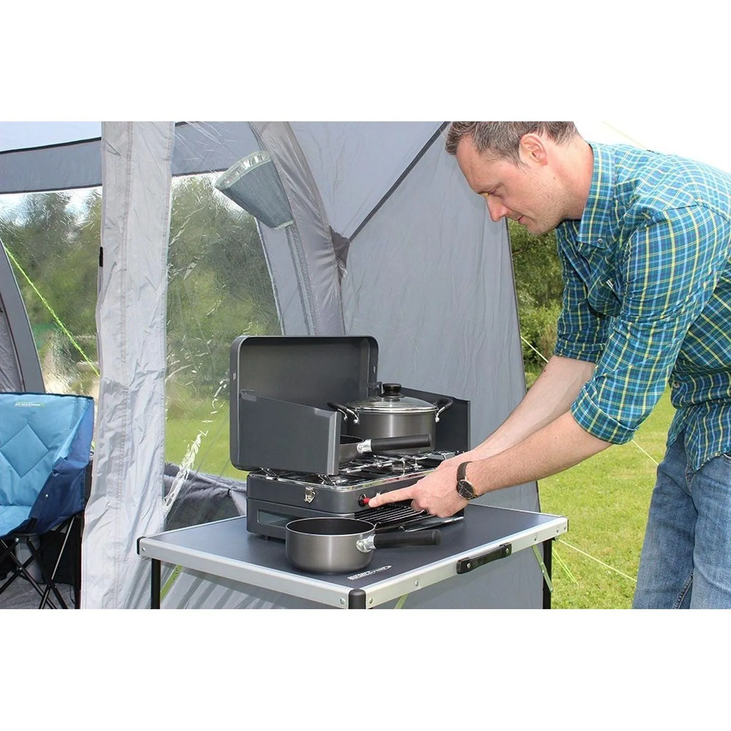 Outdoor Revolution Twin Burner Gas Stove & Grill