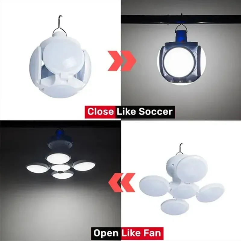 Outdoor Solar Folding Light Portable USB Rechargeable LED Bulb Search Lights