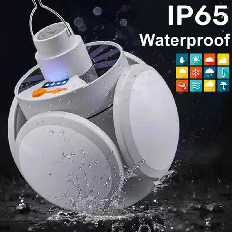 Outdoor Solar Folding Light Portable USB Rechargeable LED Bulb Search Lights