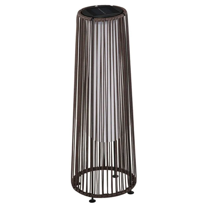 Outsunny Patio Garden Solar Powered Lights Woven Resin Wicker Lantern Auto On/Off
