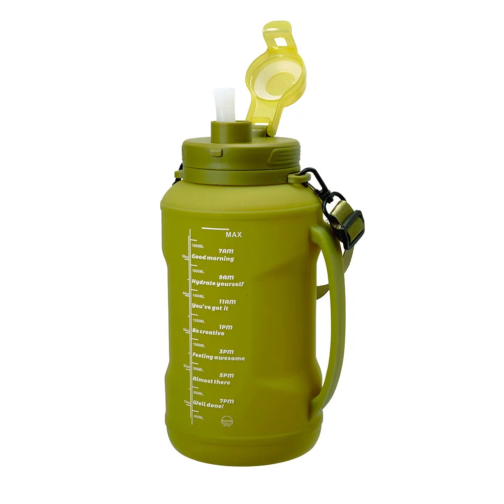 OVERSIZE SILICONE COLLAPSIBLE BOTTLE - OLIVE GREEN