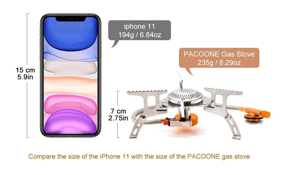 PACOONE Tourist Burner Camping Gas Stove Picnic Camp Stove Outdoor Windproof  Portable Folding Ultralight Cooker For Hiking New