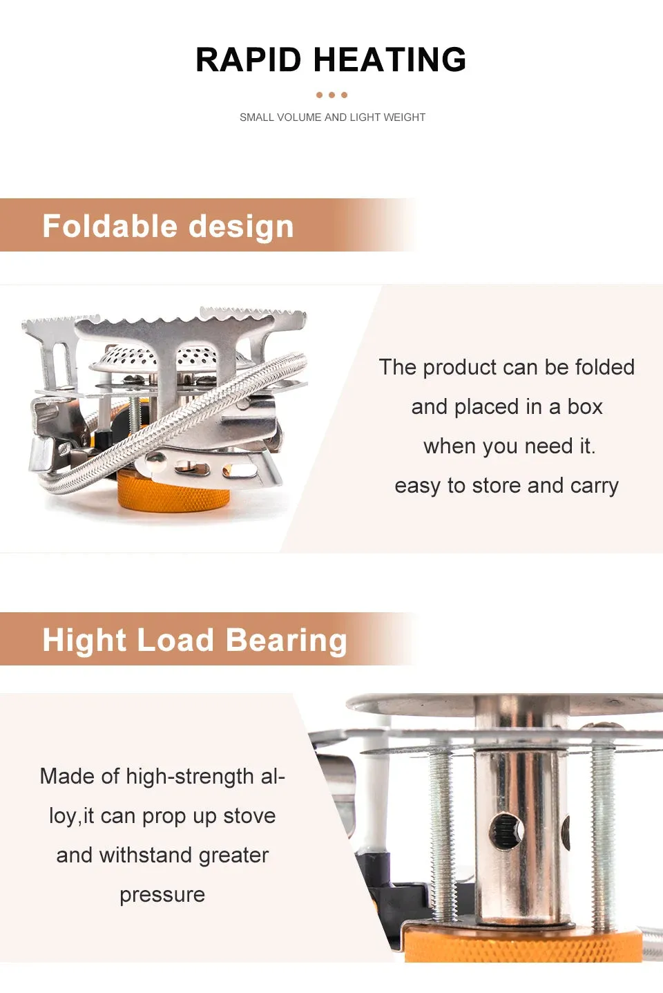PACOONE Tourist Burner Camping Gas Stove Picnic Camp Stove Outdoor Windproof  Portable Folding Ultralight Cooker For Hiking New
