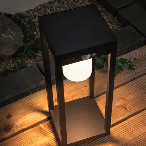 Paulmann - Outdoor Marisol 5.5W LED Large Solar Lantern with Motion Detection in Black