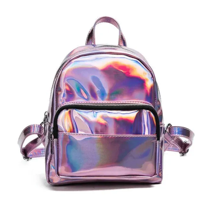 Pink Metallic Backpack