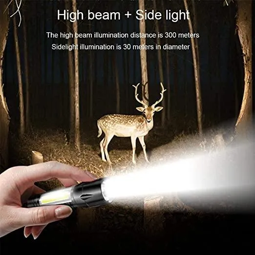 Pocket Size Mini Portable XPE   COB LED Tactical Flashlight