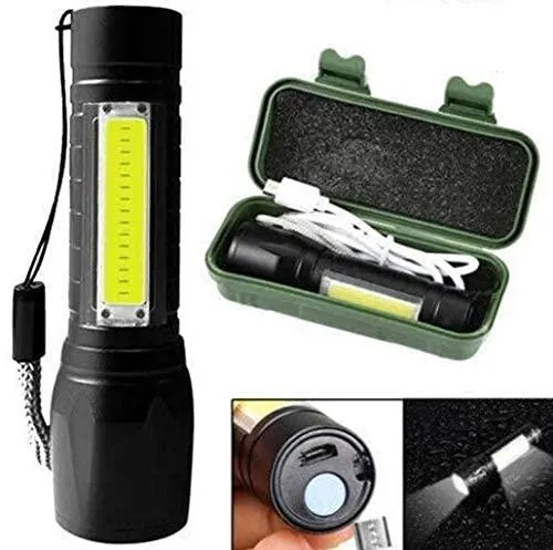 Pocket Size Mini Portable XPE   COB LED Tactical Flashlight